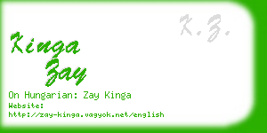 kinga zay business card